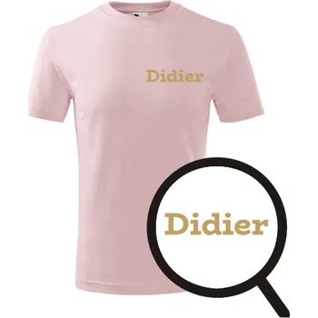 Růžové dětské tričko Didier - dárek pro malého fotbalistu - fotbalový dárek - barva růžová - velikost 8let