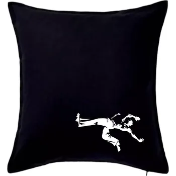 Polštář Capoeira velký - Polštář 50x50 - 50x50 - Pouze potah ( Černá )