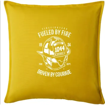 Polštář Fueled By Fire - Polštář 50x50 - 50x50 - Pouze potah ( Žlutá )