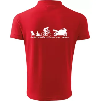 Pánská košile Evolution of man (supersport) - Polokošile pánská Pique Polo 203 - 3XL ( Červená )