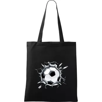Nákupní taška Fotbalový míč v triku - Taška bavlněná - 42 x 38 cm ( Černá )