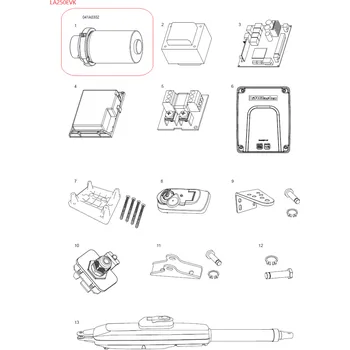 Pohon brány 041A0302 motor 24V se spojkou a šroubovací