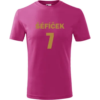 Chlapecké oblečení Purpurové dětské tričko Šéfíček 7 - drobné dárky pro děti - barva purpurová - velikost 12let