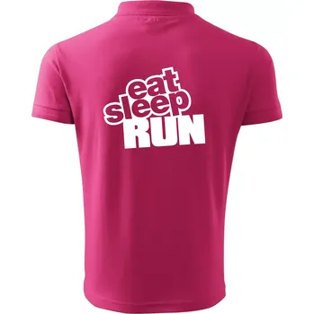 Pánská košile Eat sleep run velké - Polokošile pánská Pique Polo 203 - 4XL ( Purpurová )
