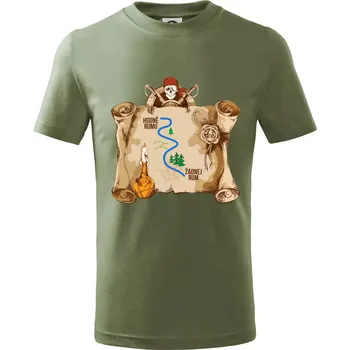 Cesta rumu - Tričko dětské bavlněné - 134 cm/8 let ( Khaki )