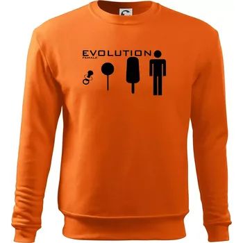 Pánská mikina Evoluce ženy - Mikina Essential pánská - 3XL ( Oranžová )