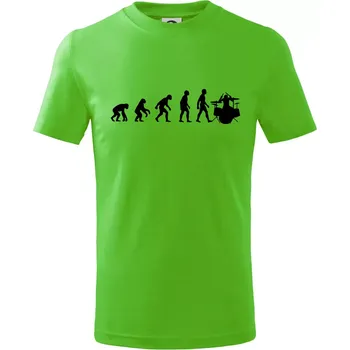 Evoluce bubeník - Tričko dětské bavlněné - 98 cm / 2 roky ( Apple Green )