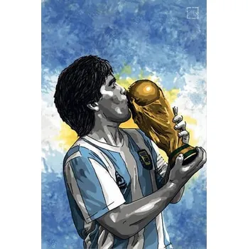 Obraz Plechová cedule Maradonna