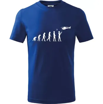 Chlapecké tričko Evoluce modeláře - Tričko dětské bavlněné - 98 cm / 2 roky ( Královská modrá )