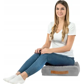 Taburet Kvadratický polštář PLUSZOVÝ taburet křeslo PERLOVÁ