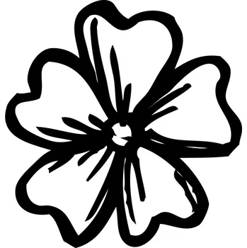 Obraz Samolepka na stěnu květina 5r 15 cm x 14 cm