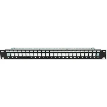 Patch panel PP-106 24 empty - 19" patch panel 1U, pro 24 KJ