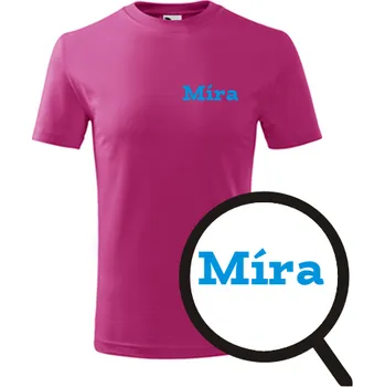 Chlapecké oblečení Purpurové dětské tričko Míra - dětské tričko se jménem - barva purpurová - velikost 4roky