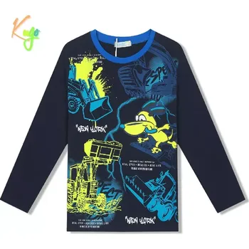 Chlapecké tričko dlouhý rukáv Kugo GC9796 tmavě modré (cool tričko pro kluky)