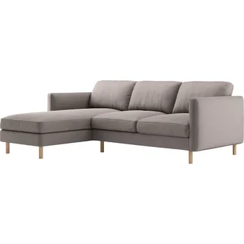 Pohovka Micadoni Šedobéžová sametová rohová pohovka Eden 250 cm, levá