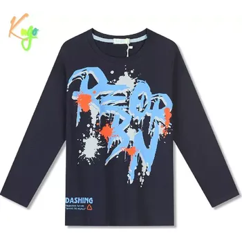 Chlapecké tričko dlouhý rukáv Kugo FC0358 tmavě modré