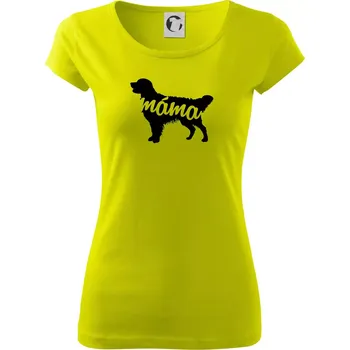 Zlatý retrívr máma obrys - Dámské triko Pure - XL ( Limetková )