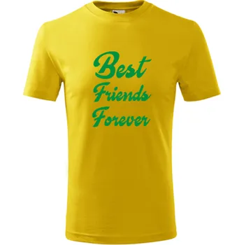 Chlapecké tričko Žluté dětské tričko Best Friends Forever - barva žlutá - velikost 6let