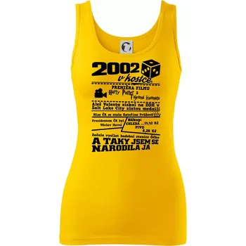 Dámské tričko 2002 v kostce - Dámské tílko - S ( Žlutá )