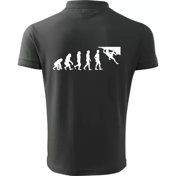 Pánská košile Evoluce bouldering - Polokošile pánská Pique Polo 203 - 4XL ( Tmavá břidlice (šedá se zeleným nádechem) )