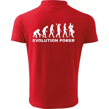 Pánská košile Evolution poker - Polokošile pánská Pique Polo 203 - M ( Červená )