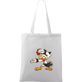 Kohout karatista - Taška bavlněná - 42 x 38 cm ( Bílá )