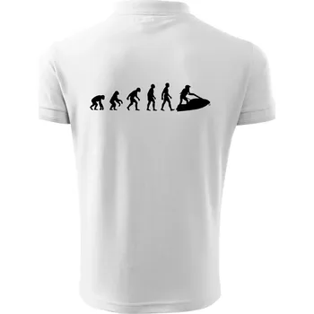 Pánská košile Evoluce vodní skútr - Polokošile pánská Pique Polo 203 - 3XL ( Bílá )