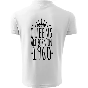 Pánská košile Queens are born in 1960 - Polokošile pánská Pique Polo 203 - 3XL ( Bílá )