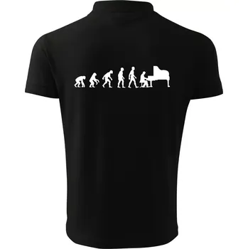 Pánská košile Evoluce piano - Polokošile pánská Pique Polo 203 - 4XL ( Černá )