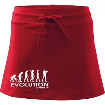 Dámská sukně Evoluce biatlonu Biathlon - Sportovní sukně - two in one - XS ( Červená )