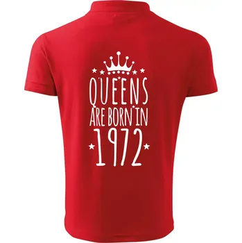 Pánská košile Queens are born in 1972 - Polokošile pánská Pique Polo 203 - 3XL ( Červená )