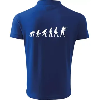 Pánská košile Evoluce vojáka - stojící - Polokošile pánská Pique Polo 203 - 2XL ( Královská modrá )