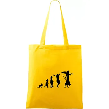 Evoluce cellistka - Taška bavlněná - 42 x 38 cm ( Žlutá )