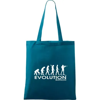 Evoluce biatlonu Biathlon - Taška bavlněná - 42 x 38 cm ( Petrolejová )