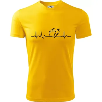 Chlapecké tričko EKG zelenina - Dětské triko sportovní (dresovina) - 122 cm/6 let ( Žlutá )