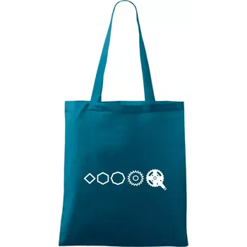 Evoluce pedály - Taška bavlněná - 42 x 38 cm ( Petrolejová )