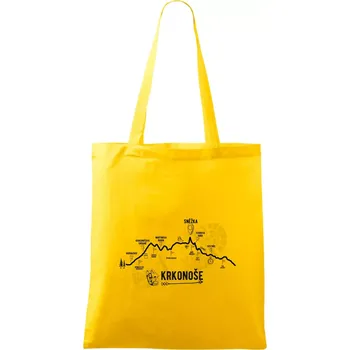 Profil Krkonoše - Taška bavlněná - 42 x 38 cm ( Žlutá )