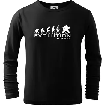 Chlapecké tričko Evoluce Hockey brankář - Triko dětské Long Sleeve - 134 cm/8 let ( Černá )