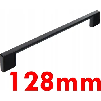 Nábytkové kování Nábytková úchytka klasická ČERNÁ 128mm ZnAl UA10