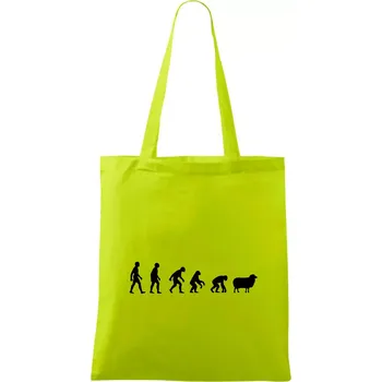 Evoluce ovce - Taška bavlněná - 42 x 38 cm ( Limetková )