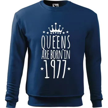 Pánská mikina Queens are born in 1977 - Mikina Essential pánská - 2XL ( Půlnoční modrá )