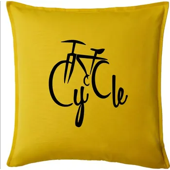 Polštář Cycle kolo - Polštář 50x50 - 50x50 - Pouze potah ( Žlutá )