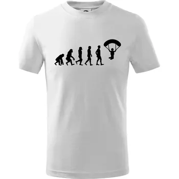 Evoluce paragliding - Tričko dětské bavlněné - 98 cm / 2 roky ( Bílá )