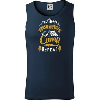 Eat Sleep Camp Repeat - Tílko pánské Core - 2XL ( Námořní modrá (téměř černá) )