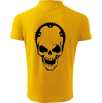 Pánská košile Rozeta lebka - Polokošile pánská Pique Polo 203 - S ( Žlutá )