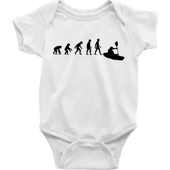 Kojenecké oblečení Evoluce kajak - Body kojenecké s krátkým rukávem - Krátký r. do 3 měs ( Bílá )
