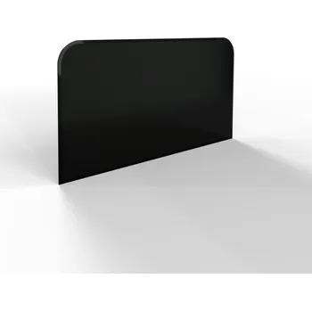 Krbová kamna Sklo pod kamna - FLAMINGO Oblouk 1100x600 mm, černé, fazeta / 2xR100 / 6 mm