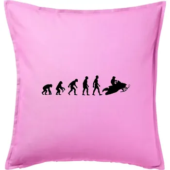 Polštář Evoluce skútr - Polštář 50x50 - 50x50 - Pouze potah ( Růžová )