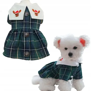 Dámské šaty Vánoční šaty sukně pro psa ARIS Zeleň XS