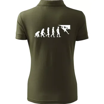 Evoluce bouldering - Polokošile dámská Pique Polo - 2XL ( Military )